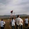 Nearing the gate after the prayer circle